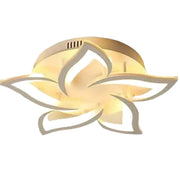 Żyrandol LED z pilotem LOTUS 54W, 5 płatków, światło zimne/ciepłe/neutralne, możliwość przyciemniania, biały