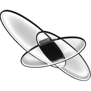 Żyrandol LED z pilotem ORBITA 74W, 3 elementy, owalny, światło zimne/ciepłe/neutralne, możliwość przyciemniania, czarny