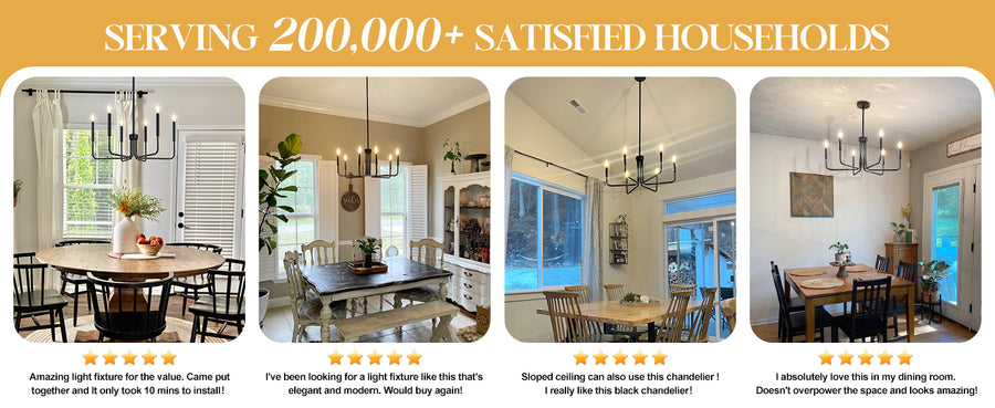 Żyrandol metalowy AVANT, typ wiszący z ramionami, okrągły, 6xE14, czarny