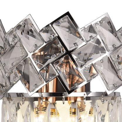 Kinkiet WINDSOR Cristal, 2x E14, błyszczący chrom Kinkiety wewnętrzne Domyślny tytuł Alessandro Design