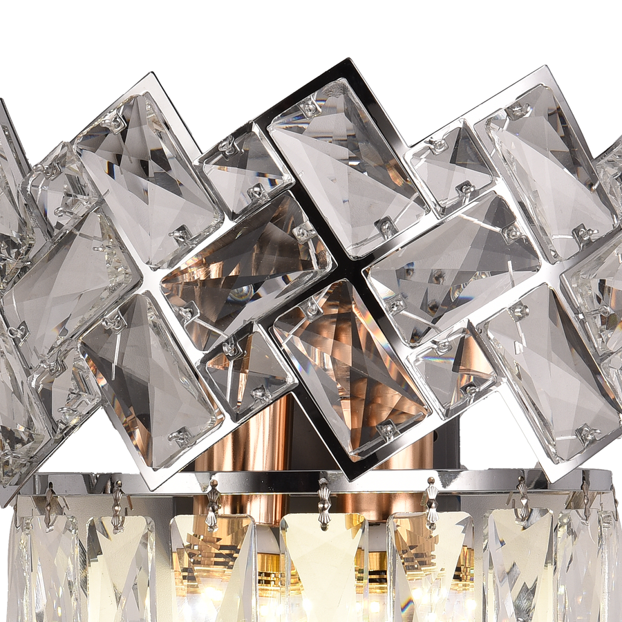 Kinkiet WINDSOR Cristal, 2x E14, błyszczący chrom Kinkiety wewnętrzne Domyślny tytuł Alessandro Design