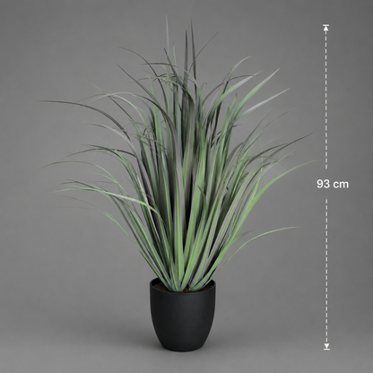 Sztuczna roślina typu Dracena Trawa ozdobna, 93 cm, zielona, ​​bez doniczki
