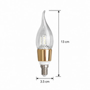 Żarówka LED E14 Świeca, 9W, Światło Zimne, 6000K, Złota