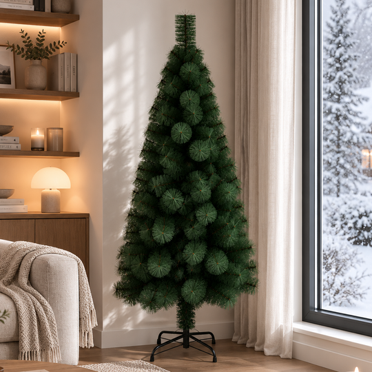 Sztuczna jodła MONTIA, 210 cm, 280 końcówek, podpórka metalowa, kolor zielony