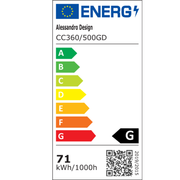Żyrandol kryształowy ALHAMBRA Eleganza, LED, 72W, średnica 49cm, światło ciepłe/zimne/neutralne, możliwość przyciemniania, regulowana wysokość, złoty