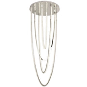 Żyrandol LED CC50303/800CH, średnica 80 cm, wysokość 200 cm, IP20, światło zimne/neutralne/ciepłe, możliwość przyciemniania, srebrny, kryształ, stal