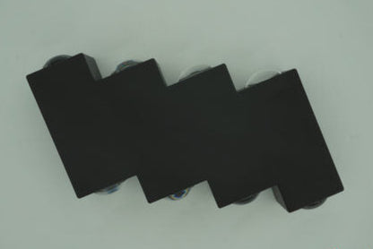 Kinkiet LED do użytku zewnętrznego i wewnętrznego, 4 źródła x 1W, IP65, ABS, Czarny, 3000K