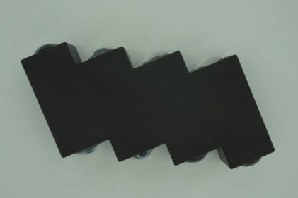 Kinkiet LED do użytku zewnętrznego i wewnętrznego, 4 źródła x 1W, IP65, ABS, Czarny, 3000K