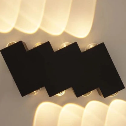 Kinkiet LED AX232, Zewnętrzny, 8 źródeł, 8W, Czarny, 3000K
