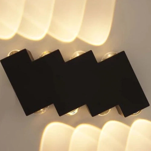 Kinkiet LED AX232, Zewnętrzny, 8 źródeł, 8W, Czarny, 3000K