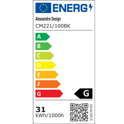 Nowoczesny żyrandol LED, ARIA Largo, 31W, ciepłe światło, czarny