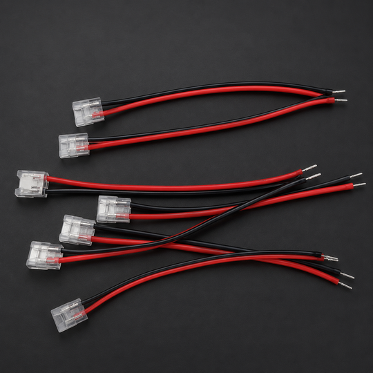 Kabel przyłączeniowy do taśmy LED, IP21, szerokość 0,8cm