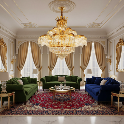 Żyrandol kryształowy PALACE Supremo 29xG9, śr.115cm, błyszczące złoto, regulowana wysokość, metalowe i kryształowe żyrandole kryształowe Domyślny tytuł Alessandro Design