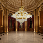 Żyrandol kryształowy PALACE Supremo 29xG9, śr.115cm, błyszczące złoto, regulowana wysokość, metalowe i kryształowe żyrandole kryształowe Domyślny tytuł Alessandro Design