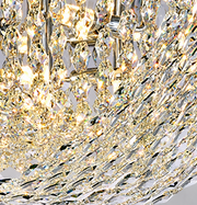 Candelabru Cristal QEQERTARSUAQ Nobile, 5x E14, Diametru 40cm, Metal si Cristal, Crom Lucios