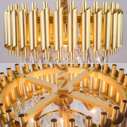 Żyrandol Kryształowy VERSAILLES Nobile 5xE14, Średnica 40cm, Złoty, Regulowana Wysokość Żyrandole Kryształowe Domyślny Tytuł Alessandro Design