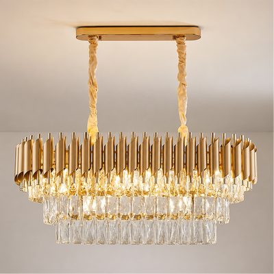 Żyrandol Kryształowy VERSAILLES Regalis 10xE14, średnica 80cm, złoty, regulowana wysokość