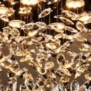 Kryształowy żyrandol LED LLC210/400CH okrągły, 22W, światło chłodne/ciepłe/neutralne, kryształ, błyszczący chrom