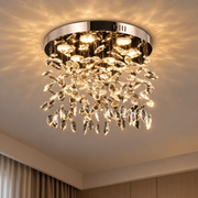 Kryształowy żyrandol LED LLC210/550CH okrągły, 30W, światło zimne/ciepłe/neutralne, kryształ, błyszczący chrom