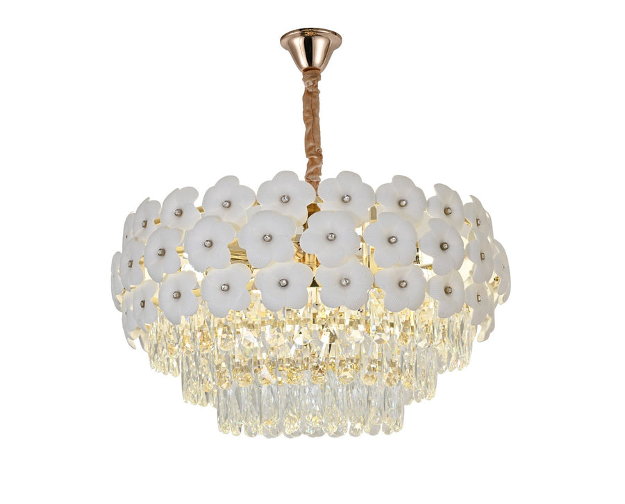 MEILI FLORA 600 – Żyrandol dekoracyjny na 10 żarówek E27, Ø600 mm