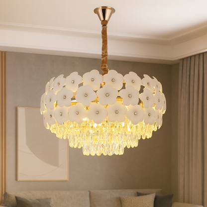 MEILI FLORA 600 – Żyrandol dekoracyjny na 10 żarówek E27, Ø600 mm