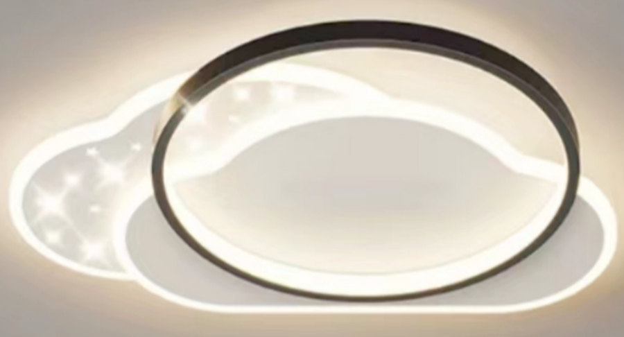 LED żyrandol z pilotem Novia Olyan, 125 W, zimno/gorące/neutralne światło, niestabilne, czarne