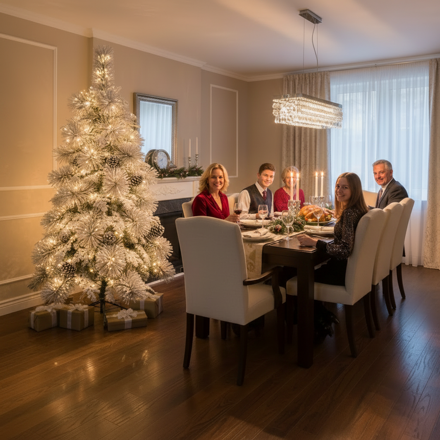 Decorațiune Brad Artificial UPERNAVIK, 180 cm, 550 vârfuri, Suport Metalic, Plastic, Verde