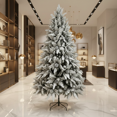 GLEIS Sztuczna jodła, 210 cm, 1200 końcówek, podpórka metalowa, kolor zielony