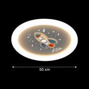 Żyrandol LED ROCKET 49W, średnica 49cm, światło zimne/ciepłe/neutralne, biały niebieski