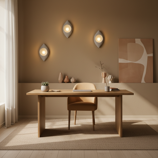 Lampa dekoracyjna LEFFER, 30x20cm, 1xE27, styropian, szary