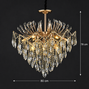 Żyrandol Kryształowy CC9313/12FGD, 12x E14, średnica 50cm, Złoty
