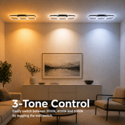 Żyrandol LED VERTEX 34W, 3 Kwadraty, Liniowy, Światło Zimne/Ciepłe/Neutralne, Czarny