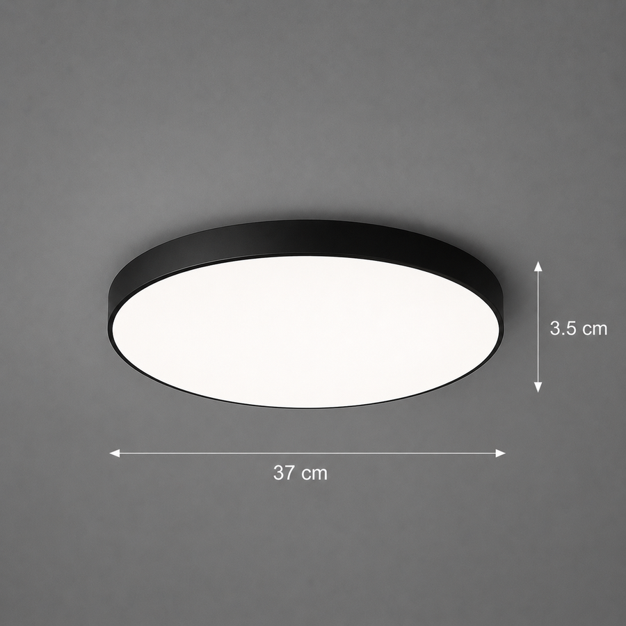 Lampa sufitowa LED SOLIS 37cm 33W Zimne światło Czarna