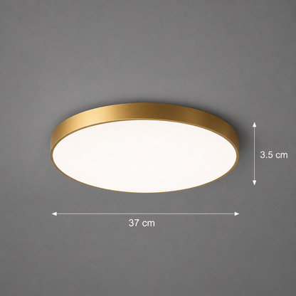Lampa sufitowa LED SOLIS 37cm 33W Zimne Światło Złota