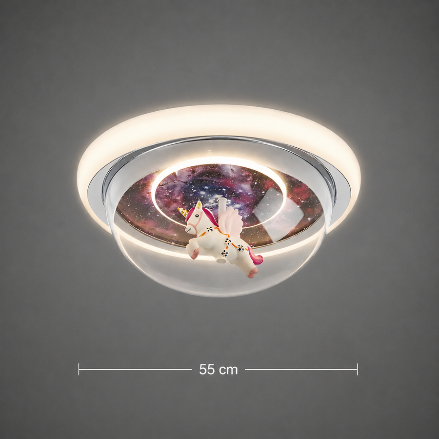 Żyrandol LED UNICORN, 104W, 50cm, światło zimne/ciepłe/neutralne, różowy