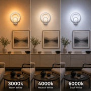 Lampa ścienna LED Urbanist 19W okrągła, zimne/ciepłe/neutralne światło, akryl i biały metal