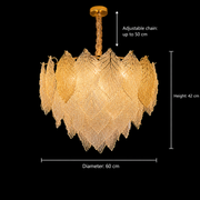 Żyrandol kryształowy LACE Magno 11xE14, średnica 60cm, wysokość 42cm, błyszczące złoto, regulowana wysokość, elegancki design Kryształowy żyrandol Domyślny tytuł Alessandro Design