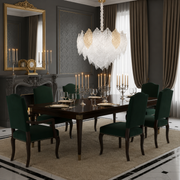 Żyrandol kryształowy LACE Elegance 9xE14, średnica 50cm, wysokość 36cm, błyszczące złoto, regulowana wysokość, elegancki design Kryształowy żyrandol Domyślny tytuł Alessandro Design