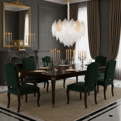 Żyrandol kryształowy LACE Elegance 9xE14, średnica 50cm, wysokość 36cm, błyszczące złoto, regulowana wysokość, elegancki design Kryształowy żyrandol Domyślny tytuł Alessandro Design