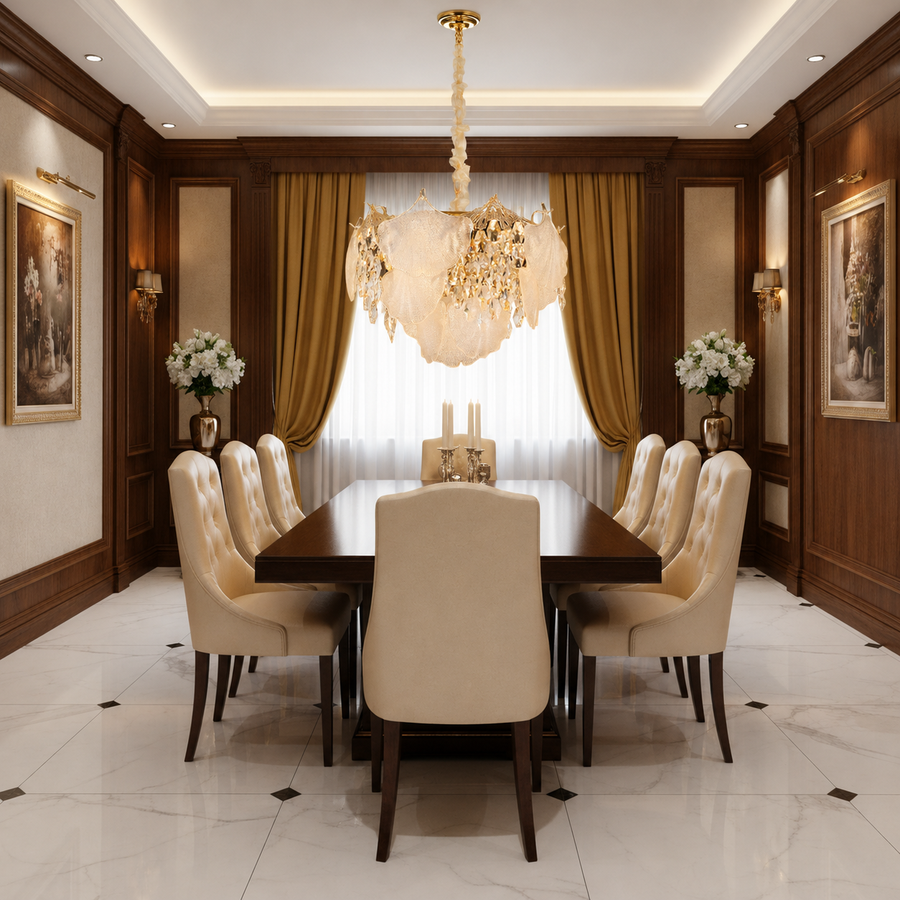 Żyrandol Kryształowy LUXE Elegance 9xE14, Średnica 50cm, Wysokość 33cm, Błyszczące Złoto, Regulowana Wysokość, Elegancki Design Żyrandole Kryształowe Domyślny Tytuł Alessandro Design