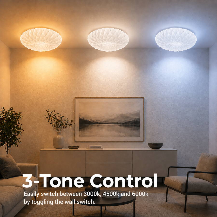 Plafonieră LED 23 cm, 22W, 3000K / 4000K / 6000K, Alb, Metal si Acril Plafoniere LED Default Title Alessandro Design