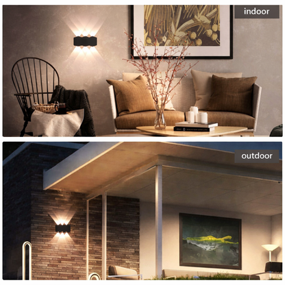 Kinkiet zewnętrzny LED Ellis, 6 W, 6 źródeł światła, ciepłe światło, czarny