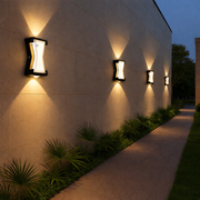 Fantas Lampa ścienna LED do użytku wewnątrz i na zewnątrz, 2 źródła x 1 W, IP65, metaliczna, czarna, 3000 K