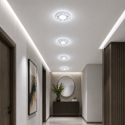ORBITA LED Spot, 5W, Okrągły, Zimne Światło + RGB, Biały, Żywiczny i Szklany Spot LED Domyślny Tytuł Alessandro Design
