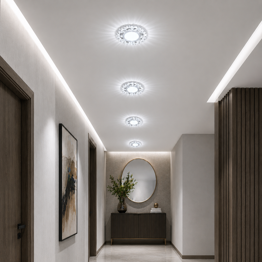 ORBITA LED Spot, 5W, Okrągły, Zimne Światło + RGB, Biały, Żywiczny i Szklany Spot LED Domyślny Tytuł Alessandro Design