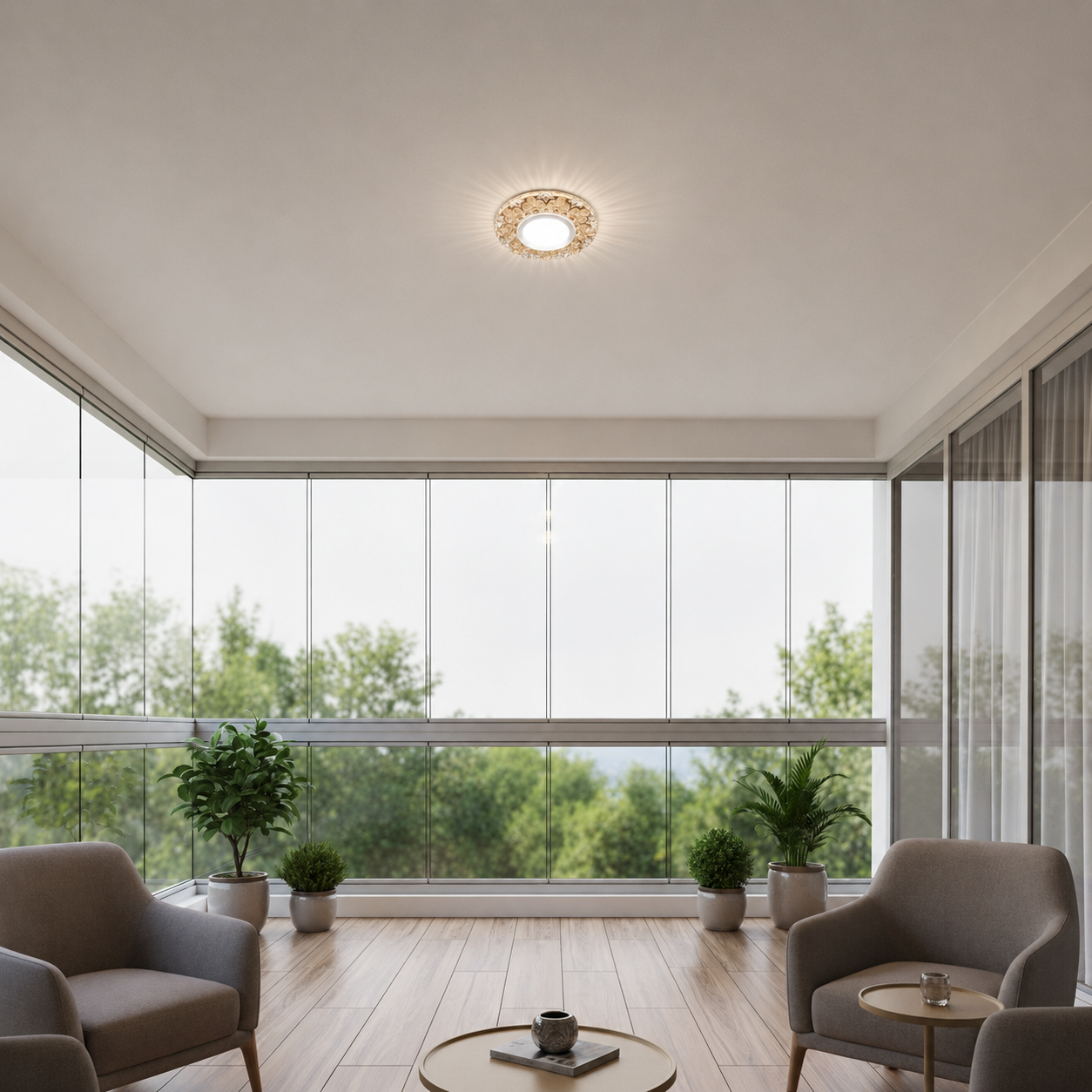 ORBITA LED Spot, 5W, Okrągły, Zimne/Ciepłe Światło, Antyczny Brąz, Żywica i Szklana Spot LED Domyślny Tytuł Alessandro Design