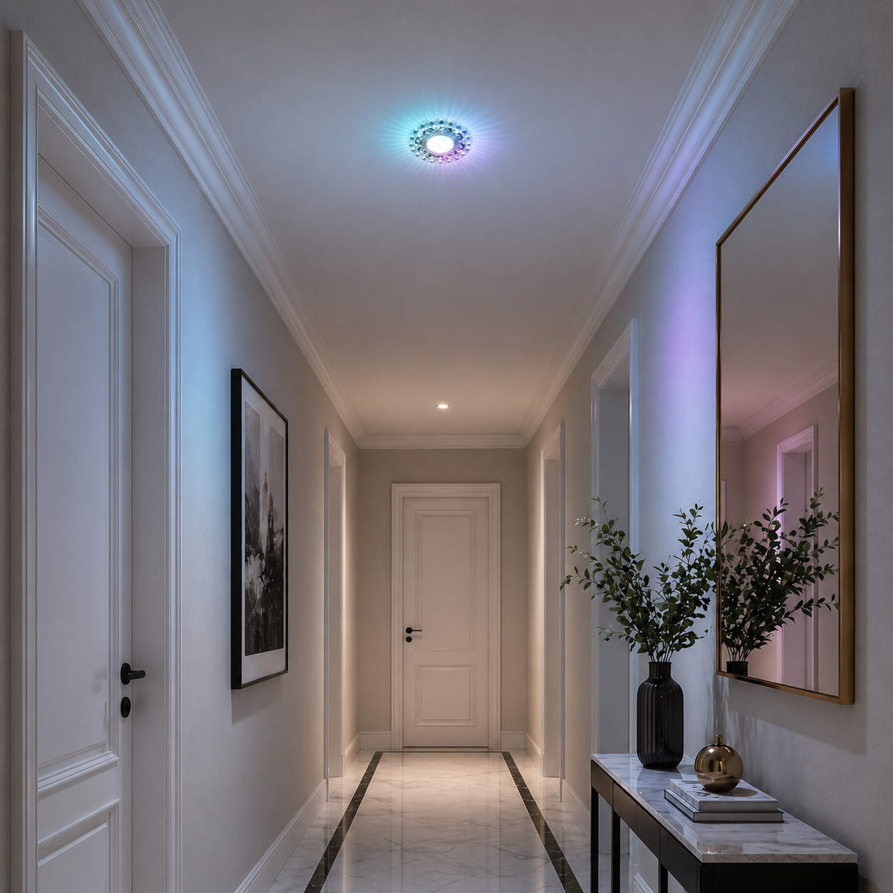 ORBITA LED Spot, 5W, Okrągły, Zimne/Ciepłe Światło, Antyczny Brąz, Żywica i Szkło Spot LED Domyślny Tytuł Alessandro Design