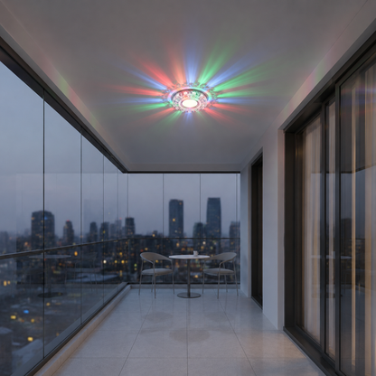 ORBITA LED Spot, 5W, Okrągły, Zimne Światło + RGB, Biały, Żywiczny i Szklany Spot LED Domyślny Tytuł Alessandro Design