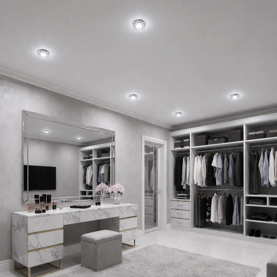 ORBITA LED Spot, 5W, Okrągły, Zimne Światło + RGB, Biały, Żywiczny i Szklany Spot LED Domyślny Tytuł Alessandro Design