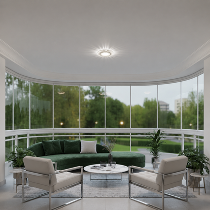 ORBITA LED Spot, 5W, Okrągły, Zimne/Ciepłe Światło, Antyczny Brąz, Żywica i Szkło Spot LED Domyślny Tytuł Alessandro Design